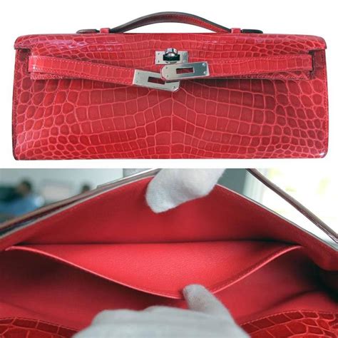 hermes kelly clutch crocodile price|Hermes kelly crocodile bag.